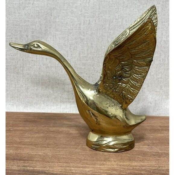 Vintage Metal Brass Duck Goose About 6 Inch tall - Picture 6 of 7